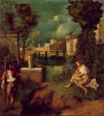 La Tempesta (Das Gewitter) - Giorgio Barbarelli da Castelfranco Oil Painting