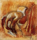 After the Bath, Woman Drying Herself 2 - Edgar Degas Oil Painting