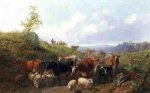 Down the road in Franklin County New York - Arthur Fitzwilliam Tait Oil Painting