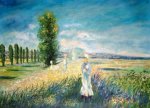 La Promenade (Argenteuil) - Claude Monet Oil Painting