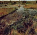 Swollen Stream at Shinnecock - William Merritt Chase Oil Painting