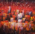 Modern Abstract-Buildings - Oil Painting Reproduction On Canvas