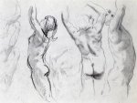 Studies of a Nude Youth - John Singer Sargent Oil Painting,