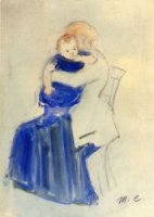 Mother and Child VI - Mary Cassatt oil painting,