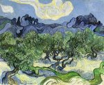 The Alpilles with Olive Trees in the Foreground - Vincent Van Gogh Oil Painting