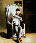 Artist's Father Reading II - Paul Cezanne Oil Painting