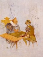 Le Belle et la Bete-Le Besigue - Oil Painting Reproduction On Canvas