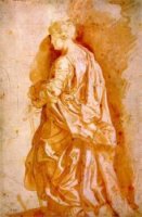 Study for a Standing Female Saint - Peter Paul Rubens Oil Painting