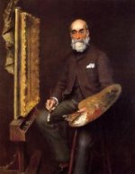 Portrait of Worthington Whittredge - William Merritt Chase Oil Painting