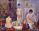 Models (small version) - Georges Seurat Oil Painting