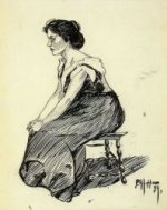 Study of a Seated Woman - Oil Painting Reproduction On Canvas