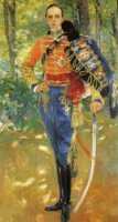 Alphonso XIII in Hussars Uniform - Joaquin Sorolla y Bastida Oil Painting