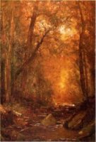 A Catskill Brook - Thomas Worthington Whittredge Oil Painting