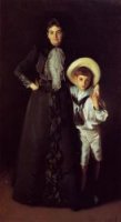Mrs. Edward L Davis and Her Son Livingston Davis - John Singer Sargent Oil Painting