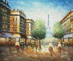 Dawn Near The Eiffel - Oil Painting Reproduction On Canvas