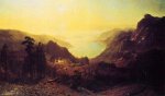 View of Donner Lake, California II - Albert Bierstadt Oil Painting