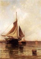 Oyster Boats - Alfred Thompson Bricher Oil Painting