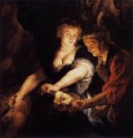 Judith with the Head of Holofernes - Peter Paul Rubens oil painting