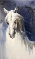 The Stunning Painting Of A White Horse