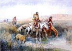 Indian Women Moving Camp II - Charles Marion Russell Oil Painting