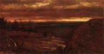 Landscape at Sunset - Thomas Worthington Whittredge Oil Painting