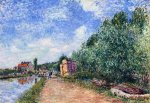 Canal du Loing-Chemin de Halage - Oil Painting Reproduction On Canvas