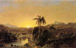 Sunset in Ecuador - Frederic Edwin Church Oil Painting