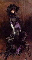 Portrait of the Marchesa Luisa Casati, with a Greyhound - Oil Painting Reproduction On Canvas
