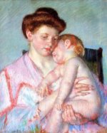 Sleepy Baby - Mary Cassatt oil painting,