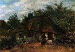 Cottage and Woman with Goat - Vincent Van Gogh Oil Painting