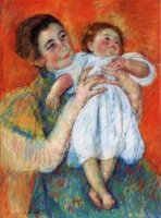 The Barefoot Child - Mary Cassatt oil painting,