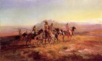 Sun River War Party - Charles Marion Russell Oil Painting