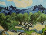 Olive Trees with the Alpilles in the Background II - Vincent Van Gogh Oil Painting