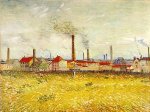 Factories at Asnieres, Seen from the Quai de Clichy - Vincent Van Gogh Oil Painting