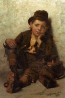The Little Shoe-Shine Boy - John George Brown Oil Painting