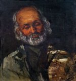 Head of an Old Man - Paul Cezanne Oil Painting