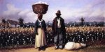 Negro Man and Woman in Cotton Field with Cotton Basket and Cotton Bag - William Aiken Walker Oil Painting