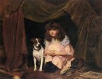 The Hiding Place -Charles Burton Barber Oil Painting