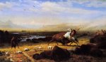 The Last of the Buffalo II - Albert Bierstadt Oil Painting