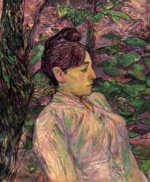 Woman Seated in a Garden - Oil Painting Reproduction On Canvas