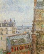 View of Paris from Vincent's Room in the Rue Lepic - Vincent Van Gogh Oil Painting