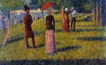 The Rope-Colored Skirt - Georges Seurat Oil Painting