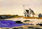 Coast Guard Station - Edward Hopper Oil Painting
