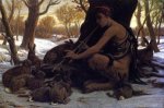 Marsyas Enchanting the Hares - Oil Painting Reproduction On Canvas