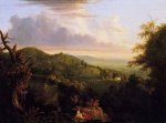 View of Monte Video, Seat of Daniel Wadsworth, Esq. - Thomas Cole Oil Painting