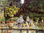 Villa de Marlia: A Fountain - John Singer Sargent Oil Painting