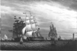 American Ships in the Mersey - Robert Salmon Oil Painting