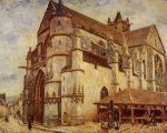 The Church at Moret, Icy Weather - Oil Painting Reproduction On Canvas
