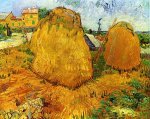 Haystacks in Provence - Vincent Van Gogh Oil Painting