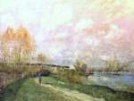 Summer at Bougival - Alfred Sisley Oil Painting